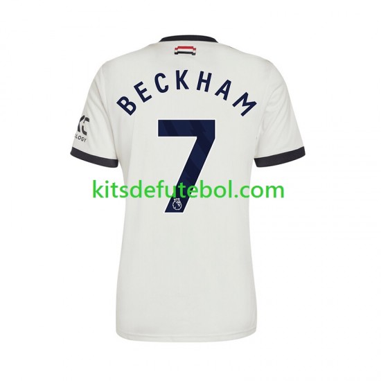 Camisola Manchester United Beckham 7 Homem Terceiro equipamento 2024-2025 Mangas Curtas