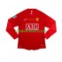 Camisola Retrô Manchester United Champion League Homem Equipamento principal 2007 Mangas Compridas