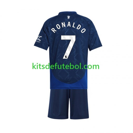Camisola Manchester United Cristiano Ronaldo 7 Criança Equipamento alternativo 2024-2025 Mangas Curtas