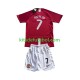 Camisola Retrô Manchester United Cristiano Ronaldo 7 Champion League Criança Equipamento principal 2007 Mangas Curtas