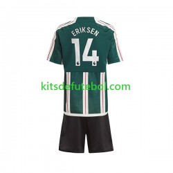 Camisola Manchester United Eriksen 14 Criança Equipamento alternativo 2023-2024 Mangas Curtas