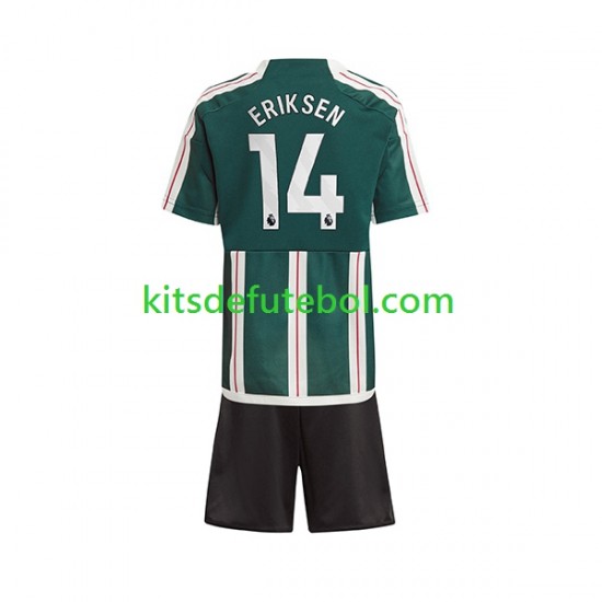 Camisola Manchester United Eriksen 14 Criança Equipamento alternativo 2023-2024 Mangas Curtas