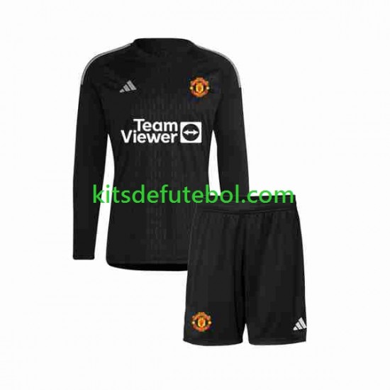 Camisola de Guarda-redes Manchester United Criança Terceiro equipamento 2023-2024 Mangas Compridas