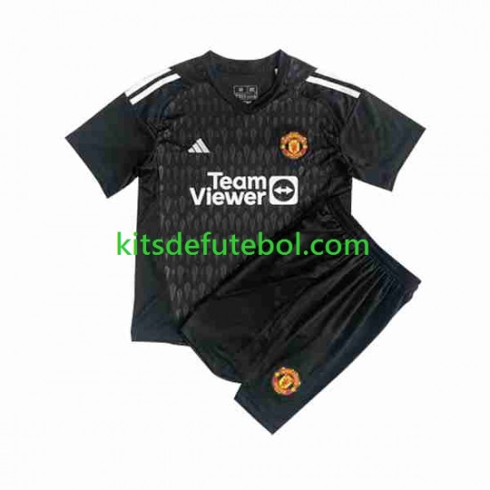 Camisola de Guarda-redes Manchester United Criança Terceiro equipamento 2023-2024 Mangas Curtas