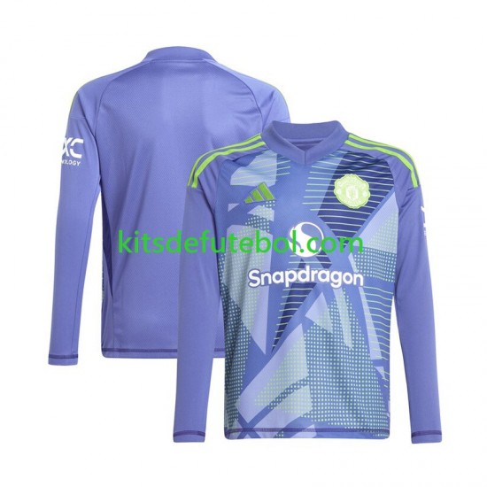 Camisola de Guarda-redes Manchester United Homem Equipamento principal 2024-2025 Mangas Compridas