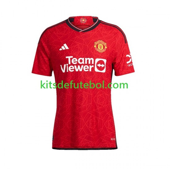 Camisola Manchester United Mulheres Equipamento principal 2023-2024 Mangas Curtas