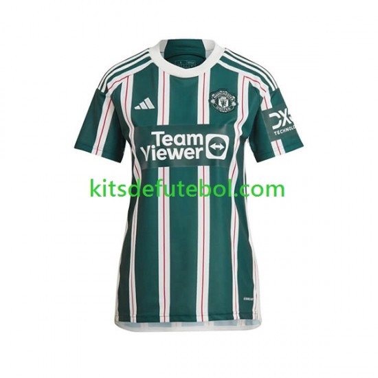 Camisola Manchester United Mulheres Equipamento alternativo 2023-2024 Mangas Curtas