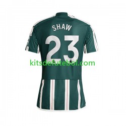 Camisola Manchester United Luke Shaw 23 Homem Equipamento alternativo 2023-2024 Mangas Curtas