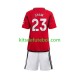 Camisola Manchester United Luke Shaw 23 Criança Equipamento principal 2023-2024 Mangas Curtas