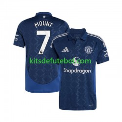 Camisola Manchester United Mason Mount 7 Homem Equipamento alternativo 2024-2025 Mangas Curtas