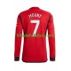 Camisola Manchester United Mount 7 Homem Equipamento principal 2023-2024 Mangas Compridas