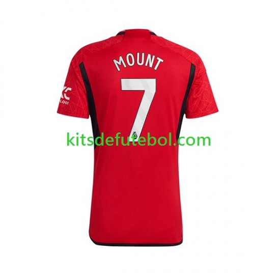 Camisola Manchester United Mount 7 Homem Equipamento principal 2023-2024 Mangas Curtas