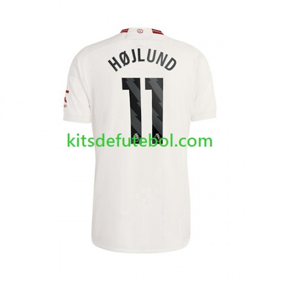 Camisola Manchester United Rasmus Hojlund 11 Homem Terceiro equipamento 2023-2024 Mangas Curtas
