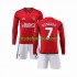 Camisola Manchester United Ronaldo 7 Criança Equipamento principal 2023-2024 Mangas Compridas