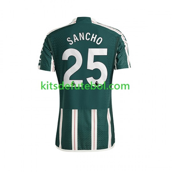Camisola Manchester United Sancho 25 Homem Equipamento alternativo 2023-2024 Mangas Curtas