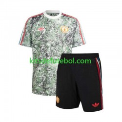 Camisola Manchester United Stone Roses Criança Equipamento principal 2023-2024 Mangas Curtas