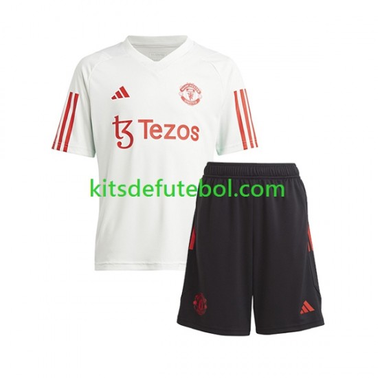 Manchester United Branco Camisola e calções de treino 2023-2024