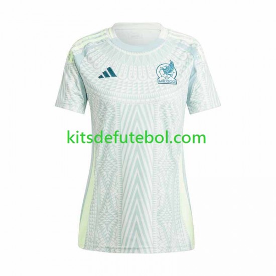 Camisola Seleção da Mexicana Copa America Mulheres Equipamento alternativo 2024 Mangas Curtas