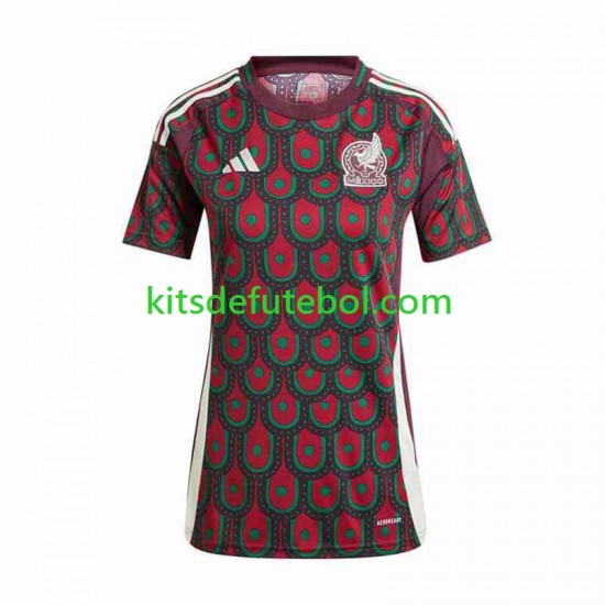 Camisola Seleção da Mexicana Copa America Mulheres Equipamento principal 2024 Mangas Curtas