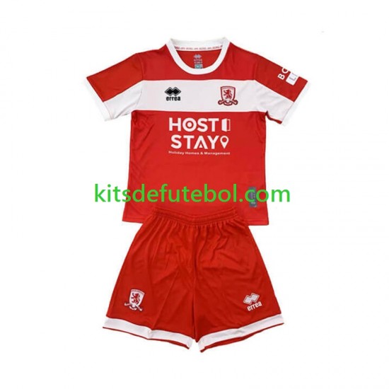 Camisola Middlesbrough Criança Equipamento principal 2024-2025 Mangas Curtas