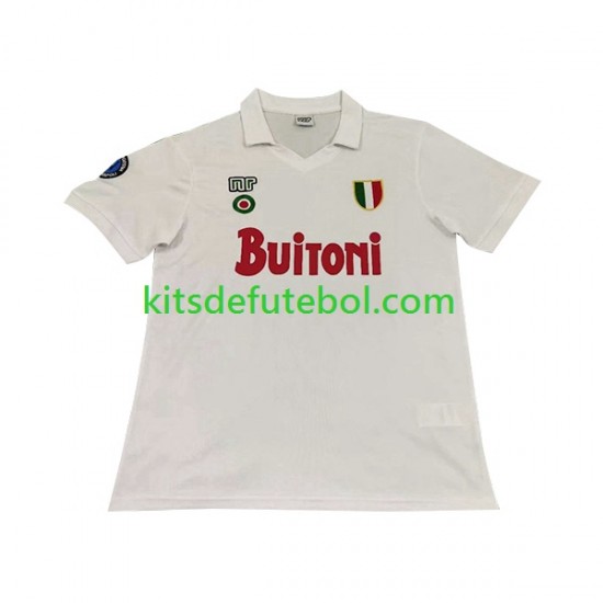 Camisola Retrô Napoli Homem Equipamento alternativo 1987 1988 Mangas Curtas