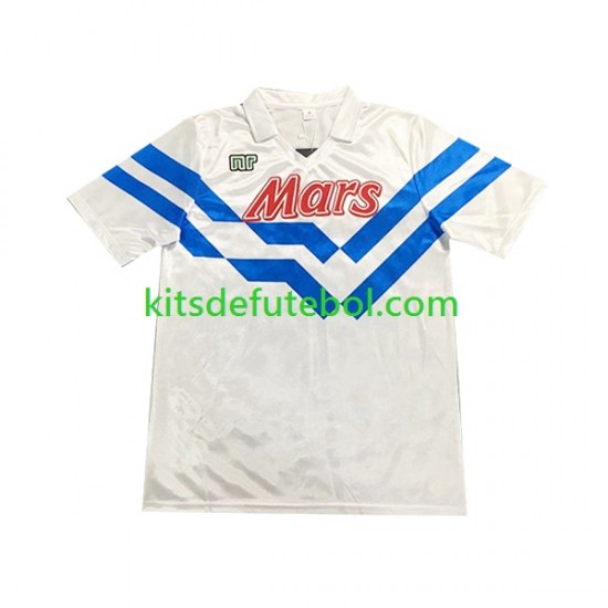 Camisola Retrô Napoli Homem Equipamento alternativo 1989 1990 Mangas Curtas