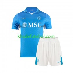 Camisola Napoli Criança Equipamento principal 2024-2025 Mangas Curtas