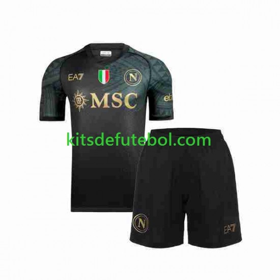 Camisola Napoli Criança Terceiro equipamento 2023-2024 Mangas Curtas