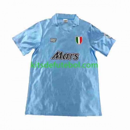 Camisola Retrô Napoli Homem Equipamento principal 1990 1991 Mangas Curtas