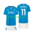 Camisola Napoli Lukaku 11 Criança Equipamento principal 2024-2025 Mangas Curtas