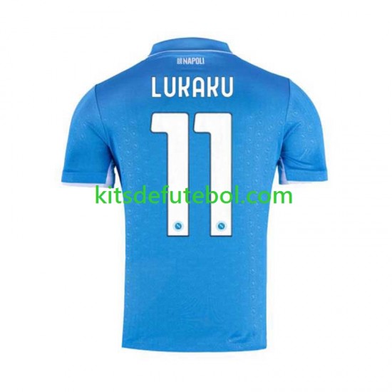 Camisola Napoli Lukaku 11 Homem Equipamento principal 2024-2025 Mangas Curtas