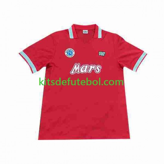 Camisola Retrô Napoli Homem Terceiro equipamento 1988 1989 Mangas Curtas
