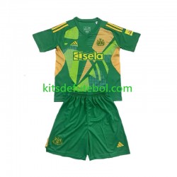 Camisola de Guarda-redes Newcastle United Verde Criança Equipamento principal 2024-2025 Mangas Curtas