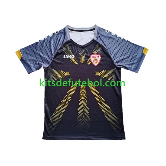 Camisola Seleção da Macedónia do Norte Homem Terceiro equipamento 2023 Mangas Curtas