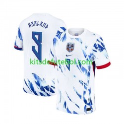 Camisola Seleção da Norueguesa Erling Haaland 9 Homem Equipamento alternativo 2024 Mangas Curtas