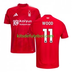 Camisola Nottingham Forest Chris Wood 11 Homem Equipamento principal 2024-2025 Mangas Curtas