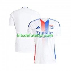 Camisola Olympique Lyonnais Branco Homem Equipamento principal 2024-2025 Mangas Curtas
