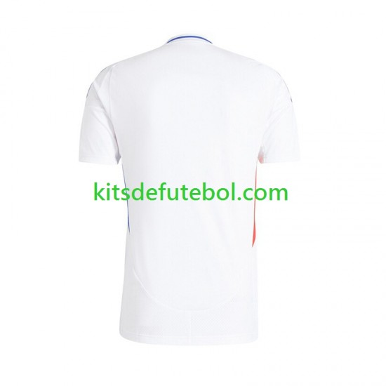 Camisola Olympique Lyonnais Branco Homem Equipamento principal 2024-2025 Mangas Curtas