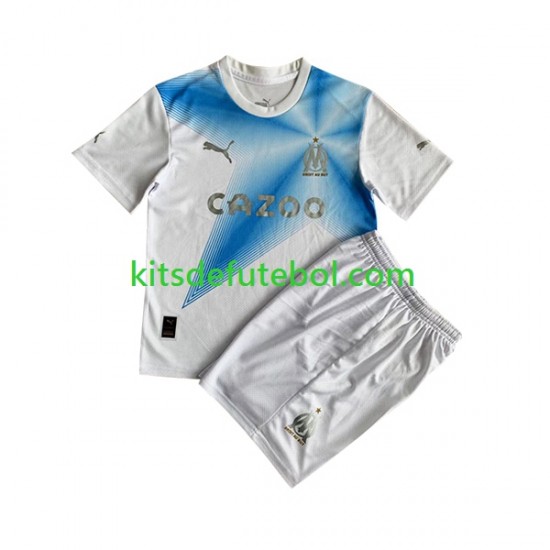 Camisola Olympique de Marseille Anniversary Criança Equipamento principal 2022-2023 Mangas Curtas