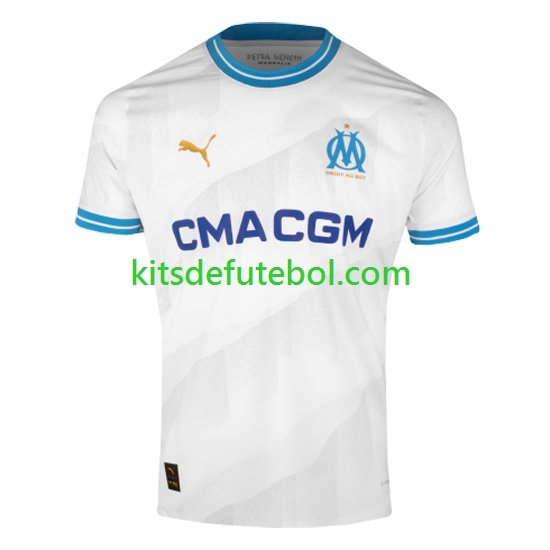 Camisola Olympique de Marseille Homem Equipamento principal 2023-2024 Mangas Curtas