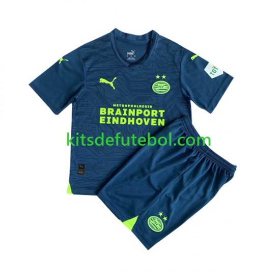 Camisola PSV Eindhoven Criança Terceiro equipamento 2023-2024 Mangas Curtas