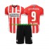 Camisola PSV Eindhoven DE JONG 9 Criança Equipamento principal 2024-2025 Mangas Curtas