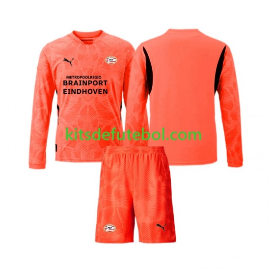 Camisola de Guarda-redes PSV Eindhoven Criança Equipamento principal 2024-2025 Mangas Compridas