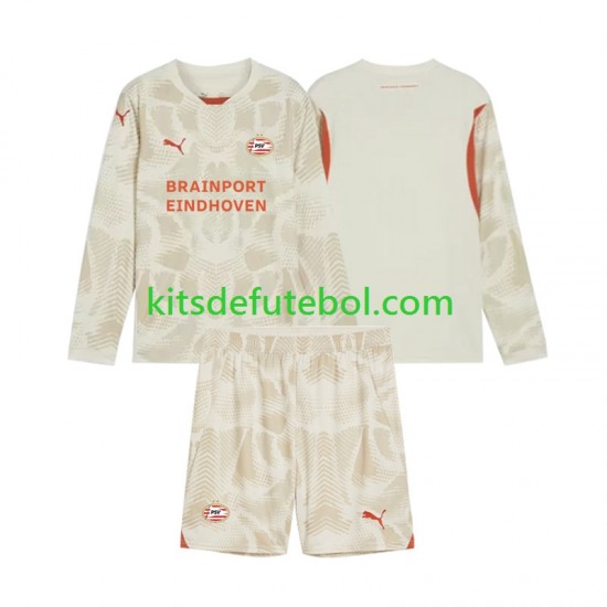 Camisola de Guarda-redes PSV Eindhoven Criança Terceiro equipamento 2024-2025 Mangas Compridas