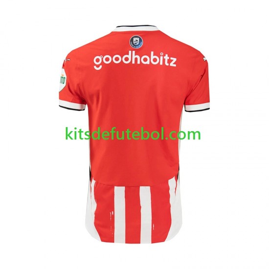 Camisola PSV Eindhoven Homem Equipamento principal 2024-2025 Mangas Curtas