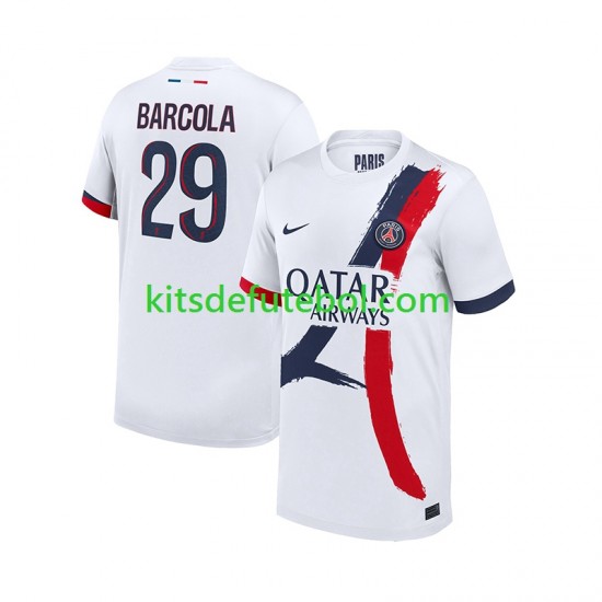 Camisola Paris Saint-Germain Bradley Barcola 29 Homem Equipamento alternativo 2024-2025 Mangas Curtas