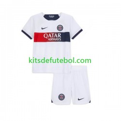 Camisola Paris Saint-Germain Criança Equipamento alternativo 2023-2024 Mangas Curtas