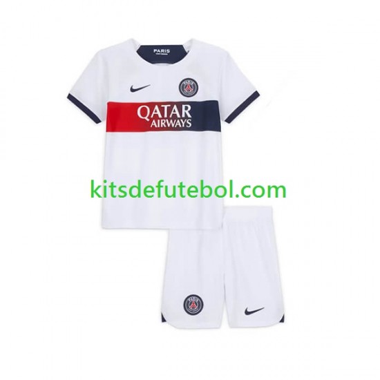 Camisola Paris Saint-Germain Criança Equipamento alternativo 2023-2024 Mangas Curtas