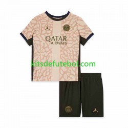 Camisola Paris Saint-Germain Criança Quarto equipamento 2023-2024 Mangas Curtas