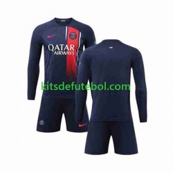 Camisola Paris Saint-Germain Criança Equipamento principal 2023-2024 Mangas Compridas